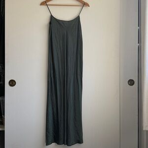 Vince. Dark Green Slip Dress